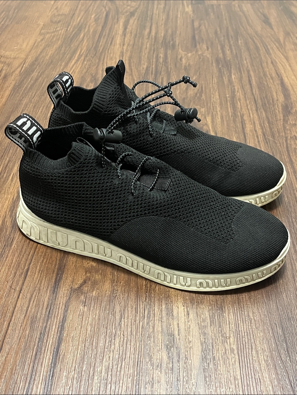 Miu Miu Knit Sock Trainer in Black 5E088D EU40